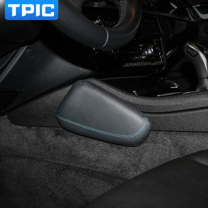 TPIC Leather Leg Cushion Knee Pad for BMW E46 E90 E92 E60 F30 F20 F22 F10 X1 X3 X4 X5 X6 2 3 5 7 Series Interior Car Accessories