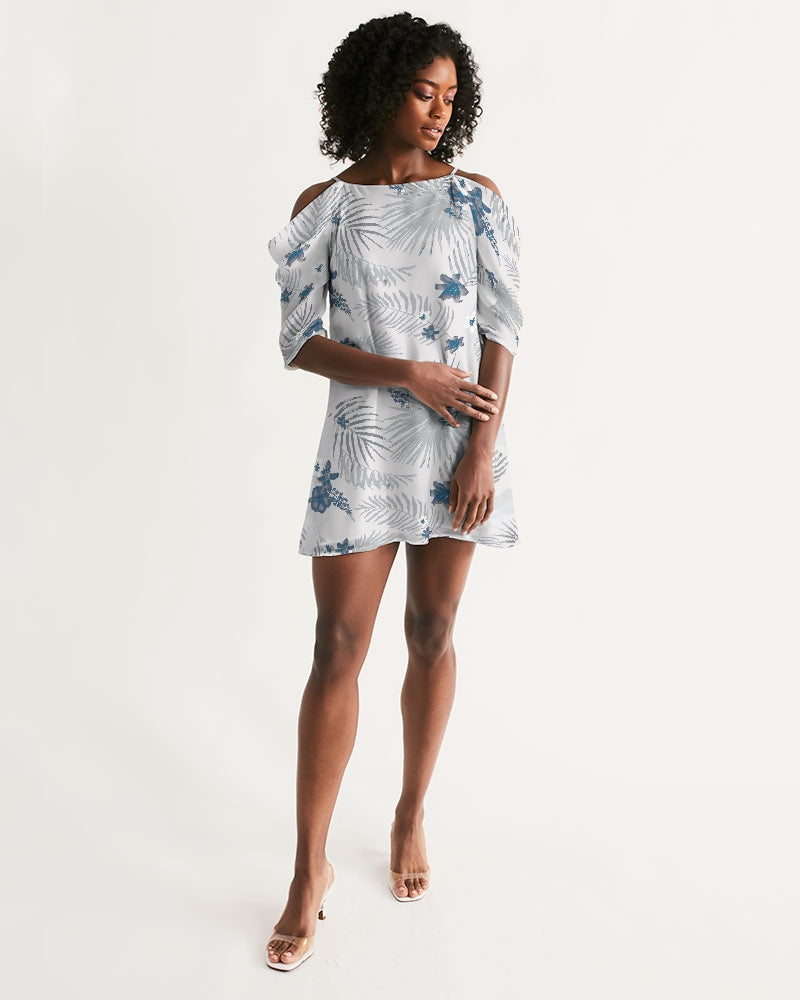 Women's Palm Soul Open Shoulder A-Line Dress