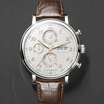 Men's Watches Switzerland LOBINNI Luxury Brand Perpetual Calendar Multi-Function Seagull Automatic Mechanical Sapphire L13019-6