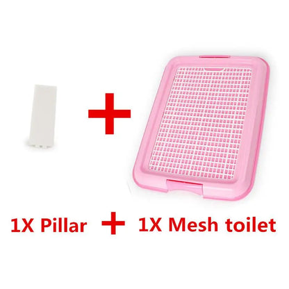 Reusable Puppy Dog Training Mesh Toilet Cat Dog Tray Pet Plastic Toilet Box Non-Slip Indoor Litter Box for Small Medium Dogs