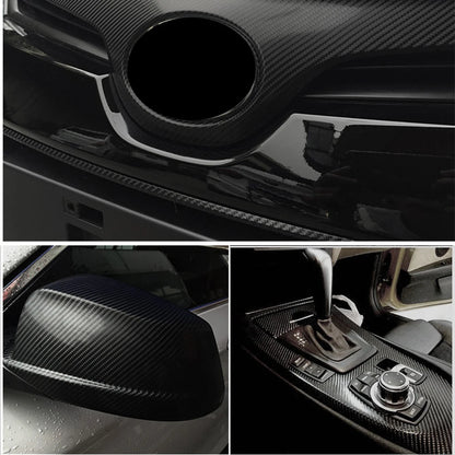 200mmX1520mm Waterproof DIY Car Sticker Car Styling 4D Thicken 3M Car Carbon Fiber Vinyl Wrapping Film Car Accessories Decals