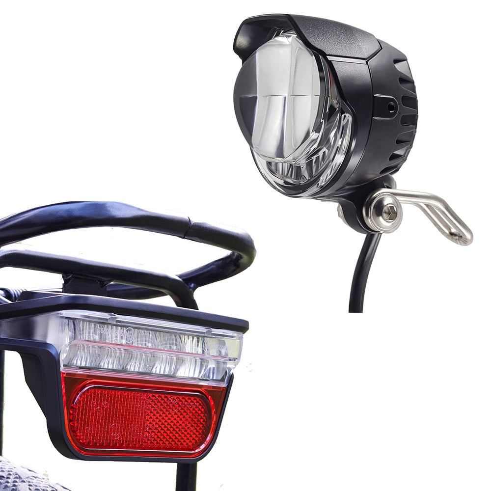 Ebike Light Different Electric Bike Headlight and E Bike Rear Light LED 6V 12V 24V 36V 48V 52V Scooter Horn and Light Switch
