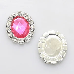 YWXINXI 10Pcs Hot Selling 16*20mm Oval Diy Jewelry Accessories Rhinestone Board Wedding Invitation Clothing Accessories