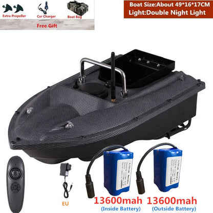 Smart Fixed Speed Cruise Radio Remote Control Fishing Bait Boat 1.5KG 500M Dual Night Light Lure Fishing RC Bait Boat Fishing