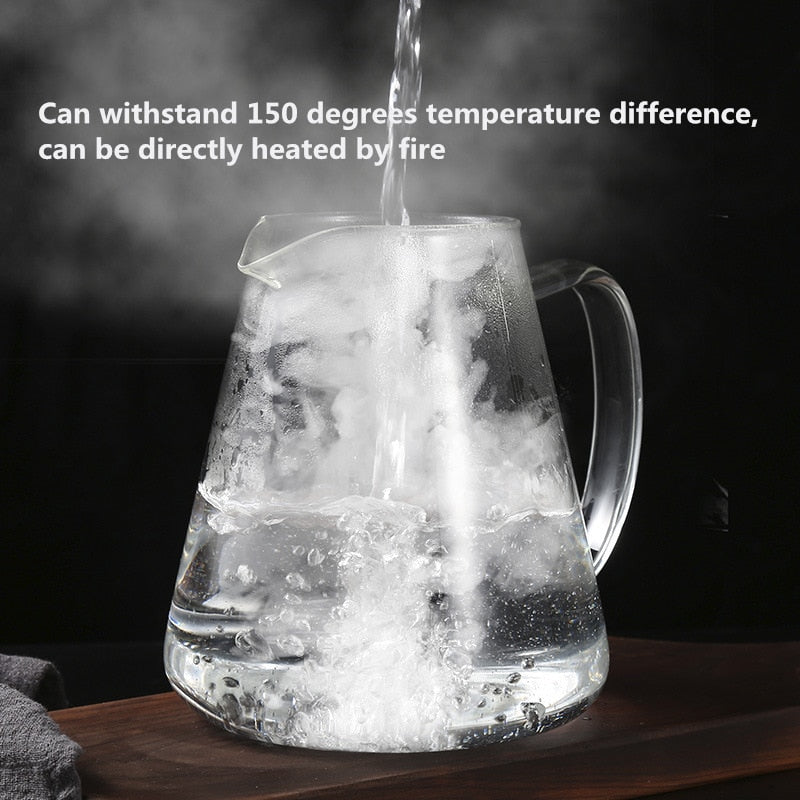 Stainless Steel Infuser Teapot Clear Borosilica Glass Filter Heat Resistant Coffee Puer Tea Pot Heated Container Boiling Kettle