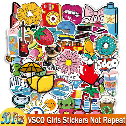 YAMIOW Anime Stickers Cartoon Animals Neon Light Butterfly Dogs Style Skateboard Sticker for Laptop Car Luggage Bicycle Guitar