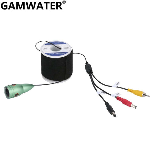 GAMWATER 1000tvl Underwater Fishing Cable+ Camera With 6PCS 1W LED  Infrared Lamp Lights