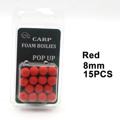 12/15pcs Carp Fishing Accessories Foam Boilies for Zig Rig Hair Chod Ronnie Rig Pop UP Boilies for Carp Fishing Tackle Equipment