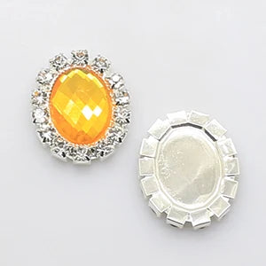 YWXINXI 10Pcs Hot Selling 16*20mm Oval Diy Jewelry Accessories Rhinestone Board Wedding Invitation Clothing Accessories