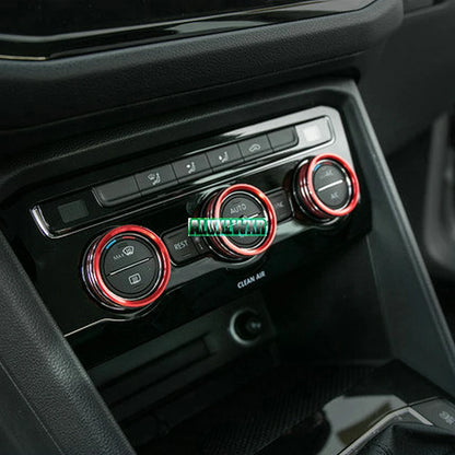Air Conditioning Knob Decorative Cover 2017 2018 2019 2020 2021 for Volkswagen VW Tiguan Atlas T-Roc Ateca FR Passat B8 Variant