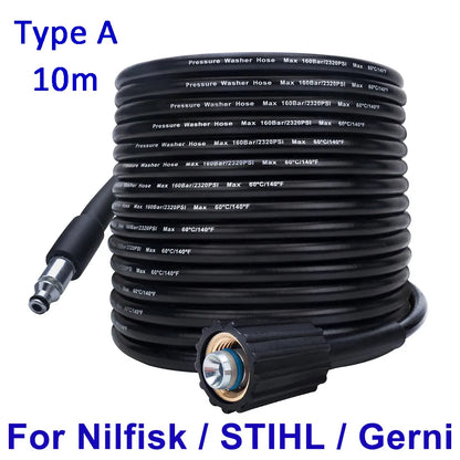 6~10m High Pressure Water Cleaning Hose Pipe Cord Pressure Washer Hose Car Washer Water Hose for Nilfisk STIHL Gerni HUSQVARNA