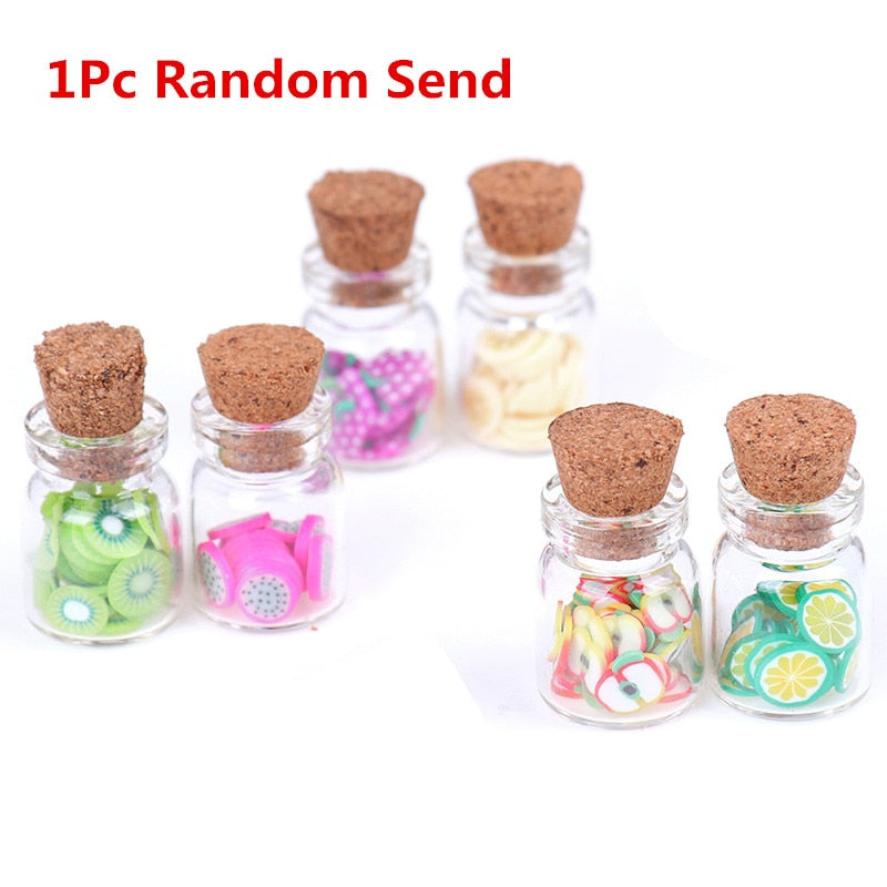 1/2/4/5pcs 1:12 Dollhouse Miniature Food Snacks Glass Jars Candy Bar Food Jar Kitchen Decoration Dolls Accessories Children Toys