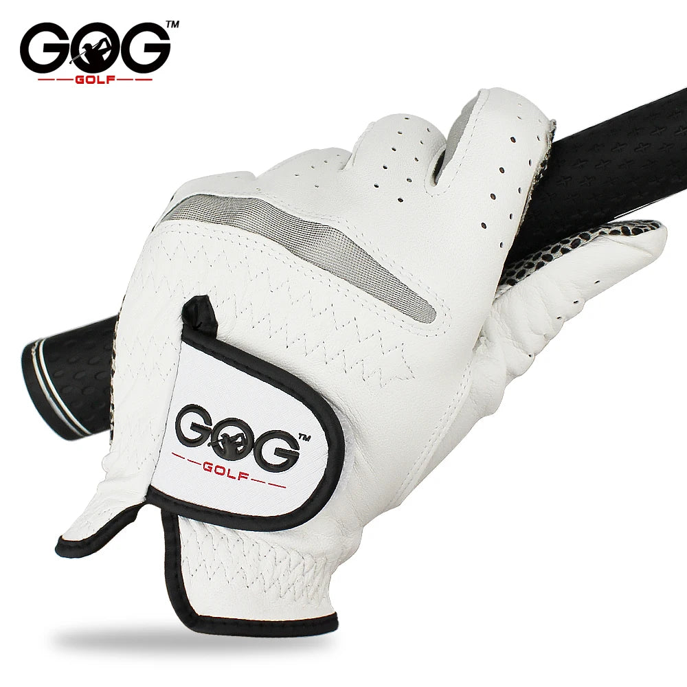 Leather Golf Gloves Men's Left Right Hand Soft Breathable Pure Sheepskin Golf Gloves Golf Accessories