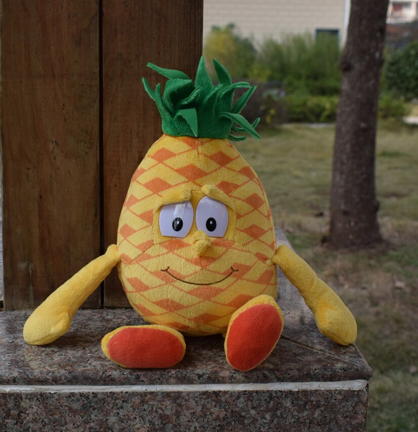 New Fruits Vegetables Banana Pear Brcoccoli  Watermelon Bee Ladybird Lemon Mushroom Pineapple Starwberry 9" Soft Plush Doll Toy