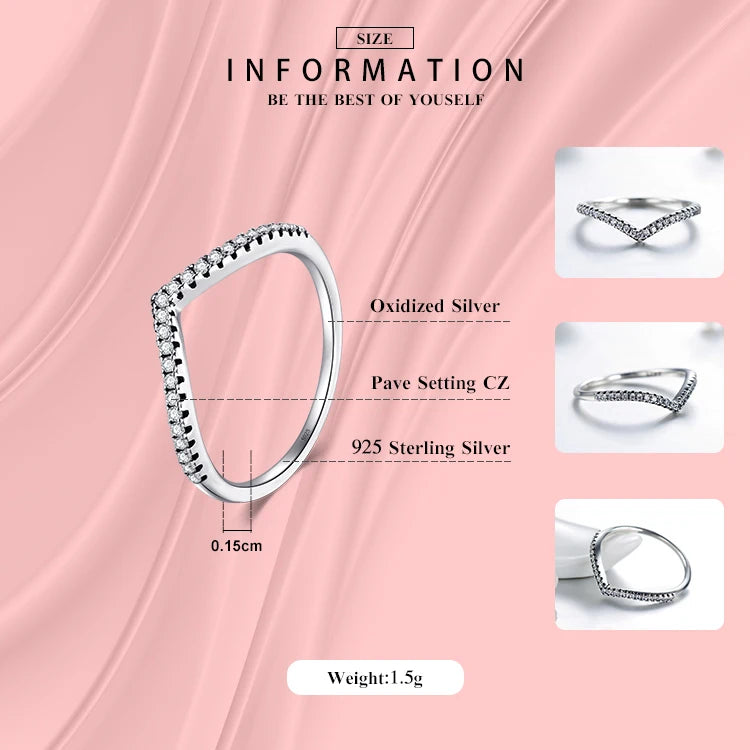 Modian 3 Style Real 925 Sterling Silver Stackable Simple Ring Clear CZ Fashion Instagram Jewelry for Women Couple Rings