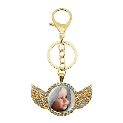 Personalized Custom Keychain Photo Mum Dad Baby Children Grandpa Parents Custom Designed Photo for Family Anniversary