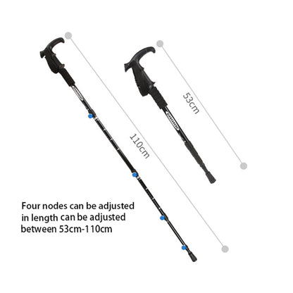 VILEAD Nordic Stick Adjustable Retractable Cane Outdoor Portable Travel Hiking Trekking Poles 2 Pcs 50-105cm