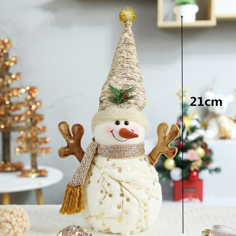 Santa Claus Snowman Alpaca Elk Christmas Decorations for Home New Year Christmas Doll Home Figures Ornaments Merry Christmas