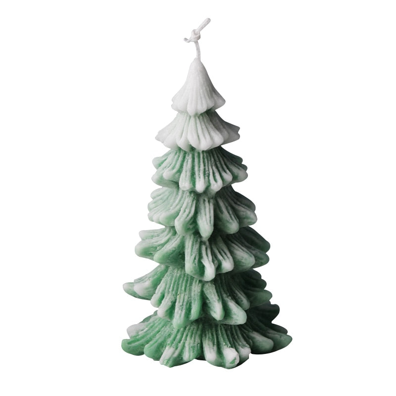 Christmas Candle Mold Christmas Tree Pine Cone Snow Snowflake Candle Mold Soap Silicone Mold