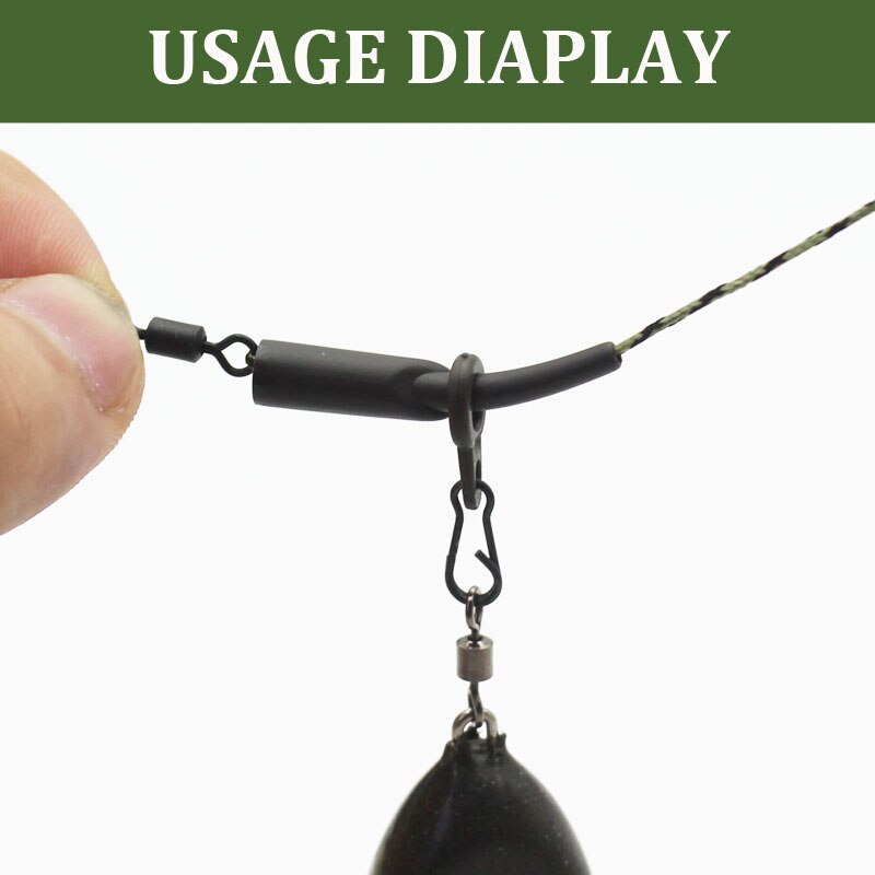 Run Rig Kit Accessories for Carp Fishing Running Rig Ring Rubber Beads for Carp Rigs Hair Rig Tackle