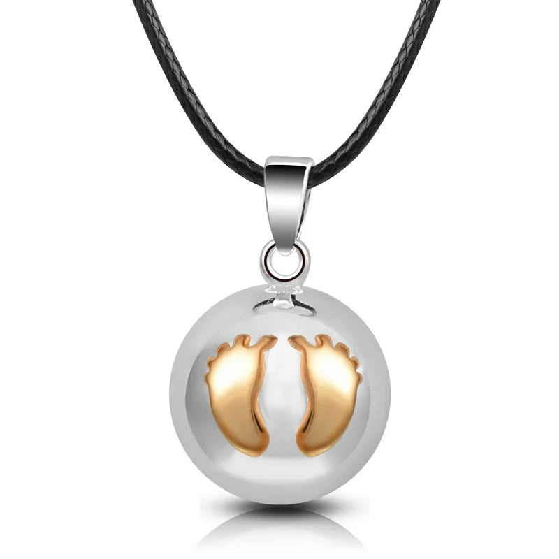 Eudora Harmony Ball Pendant Necklace Pregnancy Chime Ball Mexcian Bola Pendants Wishing Balls Fine Jewelry for Women