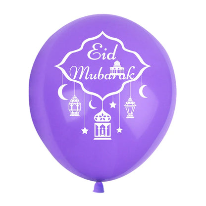 10Pcs Eid Mubarak Latex Balloon Ramadan Kareem Decoration Air Globos Ramadan Mubarak Muslim Islamic Festival Party Supplies 2024