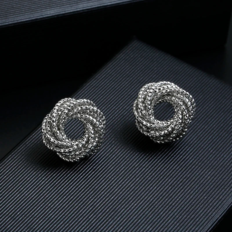 ZA Metal Maxi Statement Vintage Clip on Earrings Without Piercing  for Women Earrings Party Jewelry