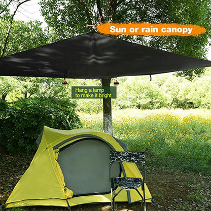 Rhombus Waterproof Tarp Tent Shade Outdoor Camping Hammock Rain Fly UV Garden Awning Canopy Sunshade Ultralight 360x290cm
