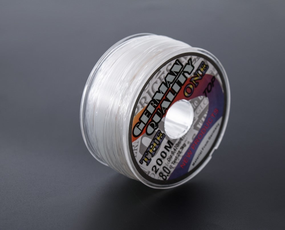 200m Fluorocarbon Coating Fishing Line White Brown Sinking High Abrasion Resistance Stretchable Peche Carp Carbon Fishing Line
