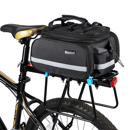 WEST BIKING Waterproof 3 in 1 Expandable Bicycle Trunk Bag Mountain Bike Rear Seat Cargo Carrier Cycling Travel Luggage Pannier