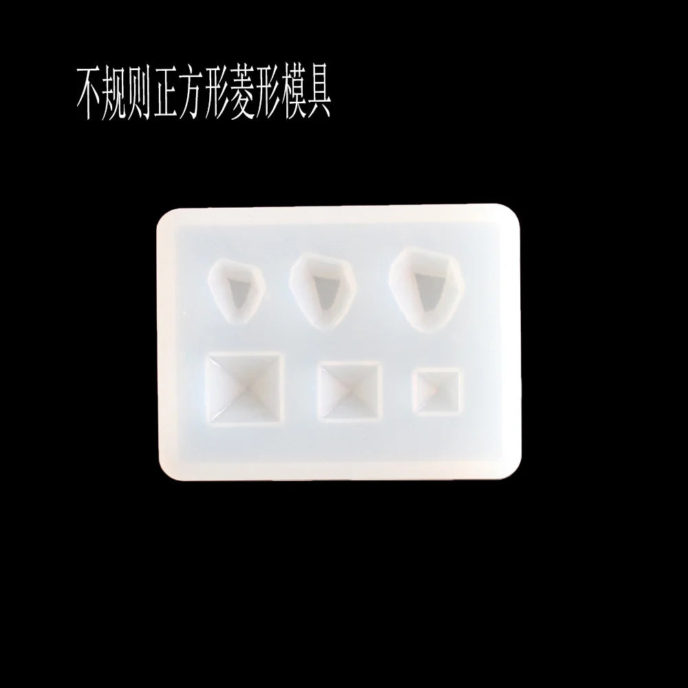 1PC Transparent Manual Three Cubic Resin Molds Pendant DIY Silicone Mold Dried Flower Jewelry Tools Accessories