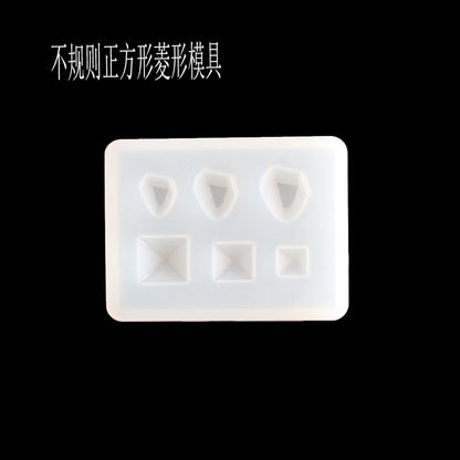 1PC Transparent Manual Three Cubic Resin Molds Pendant DIY Silicone Mold Dried Flower Jewelry Tools Accessories