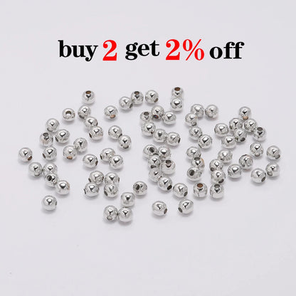 30-500pcs/Lot 2 2.5 3 4mm Gold Color Round Spacer Beads Ball End Seed Metal Bead for Jewelry Making Findings Accessories Supplie