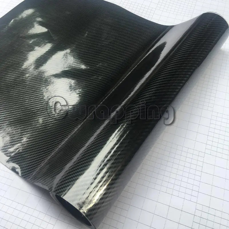 Car Sticker 3d/5d/6d Carbon Fiber Vinyl Wrap Big Texture Super Glossy 5D Carbon Film With Size 50cm*150cm/200cm Waterproof Film