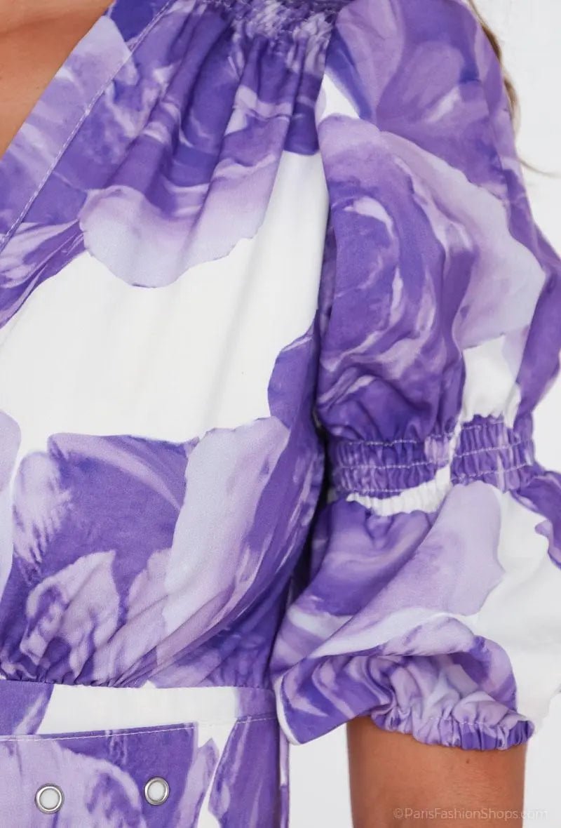 Verona Maxi Women's Floral Dress Lilac