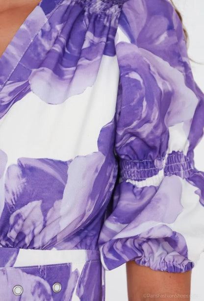 Verona Maxi Women's Floral Dress Lilac