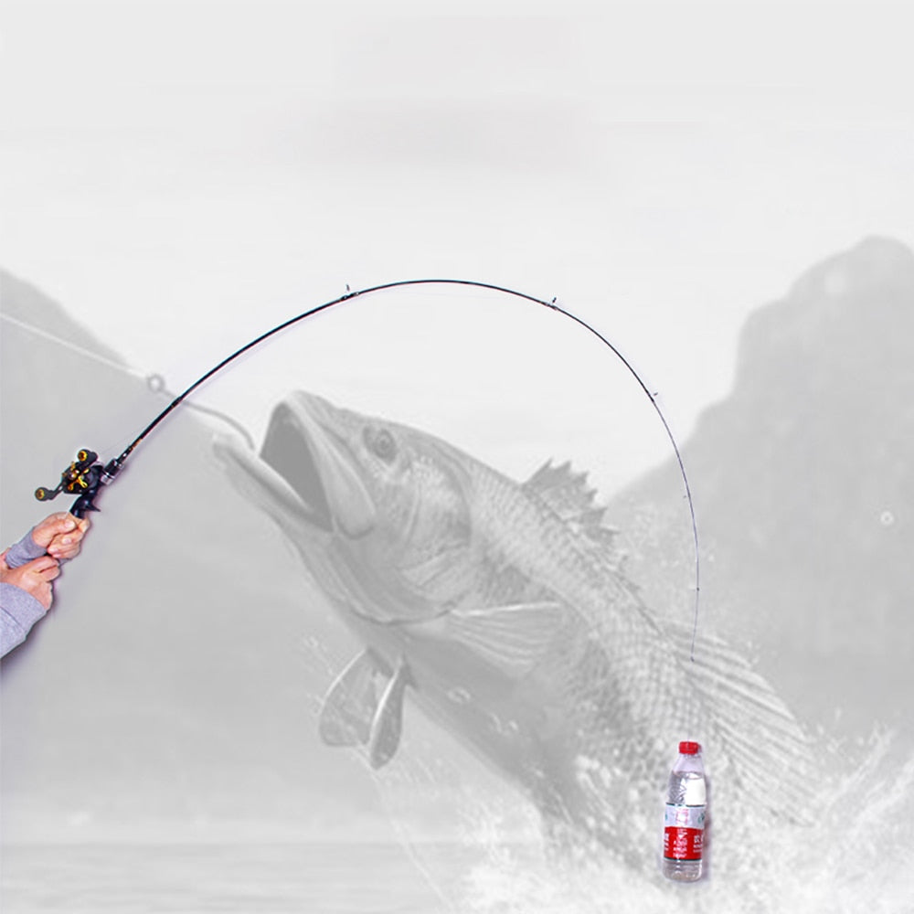 Carbon Telescopic UL Fishing Rod Pole 1.8m 2g-7g Ultralight Portable Travel Spinning Casting Rods With Rod Bag for Trout Pike