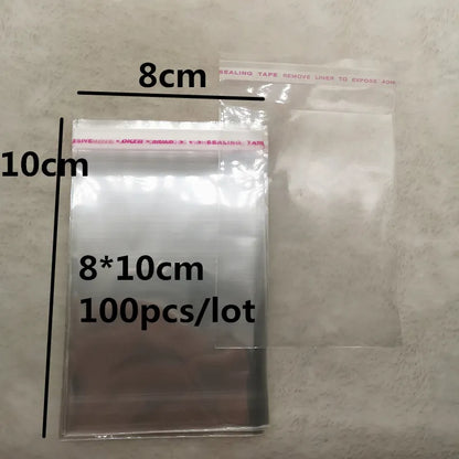 4x6-14x14cm Various Models Resealable Poly Bag Transparent Opp Plastic Bags Self Adhesive Seal Jewellery Making Bag..