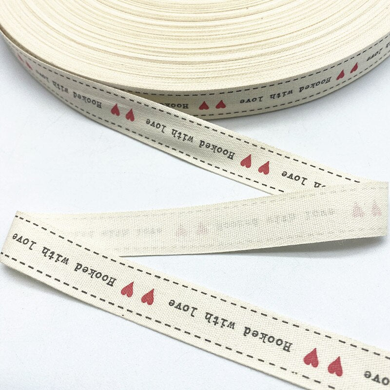 New 5yards 15mm Christmas Printed Polyester Cotton Ribbon DIY Wedding Christmas Party