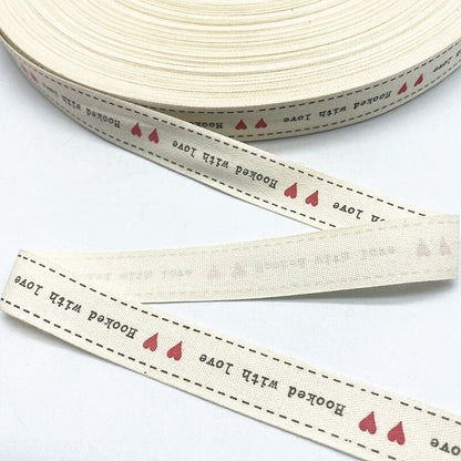 New 5yards 15mm Christmas Printed Polyester Cotton Ribbon DIY Wedding Christmas Party