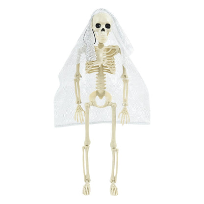 Halloween Movable Skeleton Fake Human Skull Bones Halloween Party Home Bar Decorations Haunted House Horror Props Ornament Toys