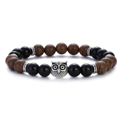 8mm New Natural Wood Beads Bracelets Men Black Ethinc Meditation White Bracelet Women Prayer Jewelry Yoga Bracelet Homme