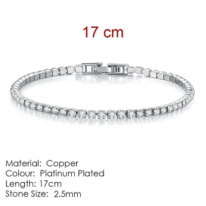 ZHOUYANG Tennis Bracelet for Women Luxury Style 4 Color 4 Claws Mosaic Cubic Zirconia Silver Color Jewelry