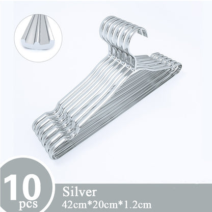 10Pcs Clothing Hangers Metal Clothes Hngers Anti-Slip Aluminium Alloy Drying Rac