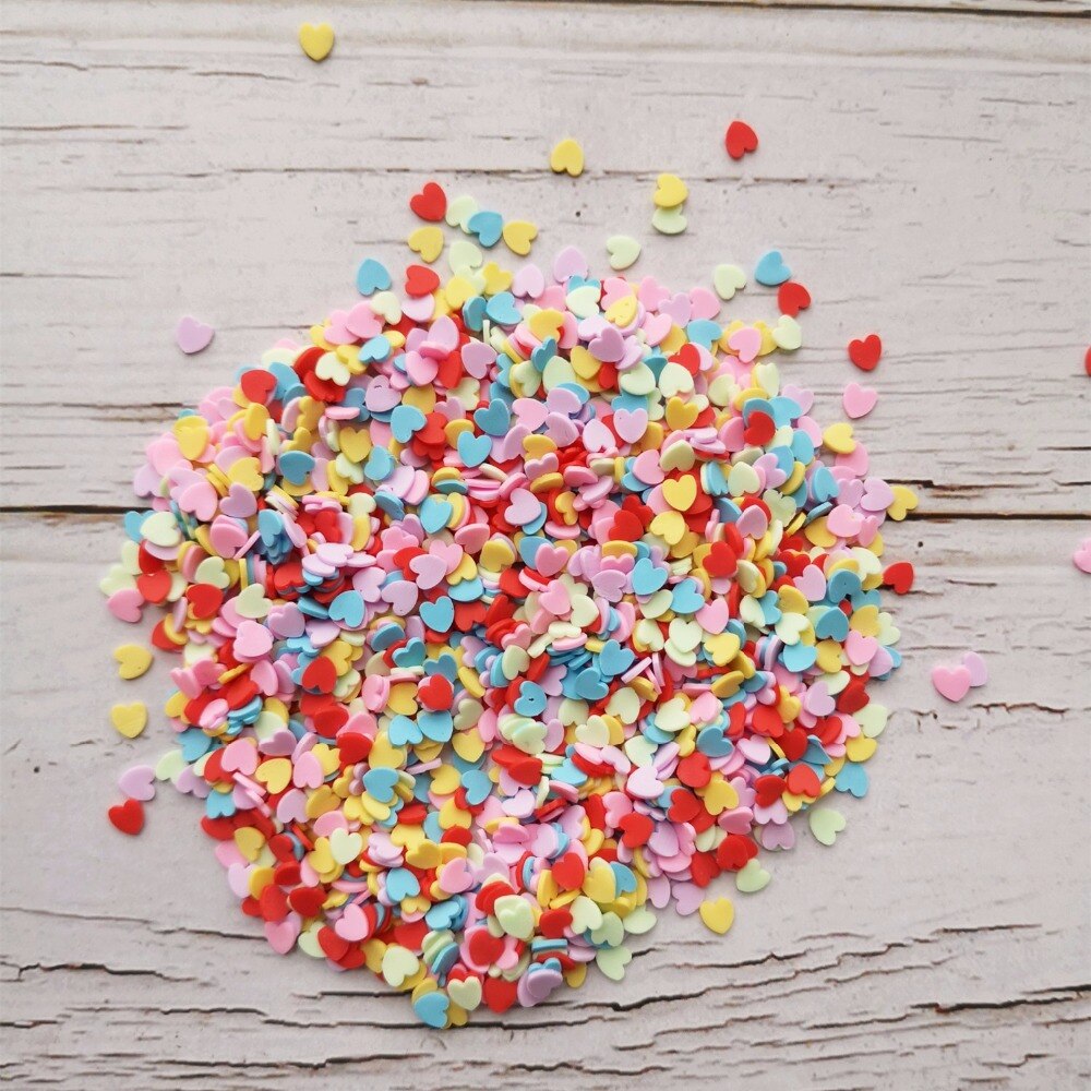 100g/Bag Slime Clay Sprinkles Filler Toys Accessories Candy Fake Cake Dessert Mud Decoration