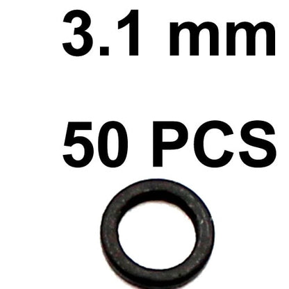 50PCS Carp Fishing Accessories Rig Rings Round Oval Tear Drop Hair Rig Blow Back Rig Micro Ring Terminal End Tackle Equipment