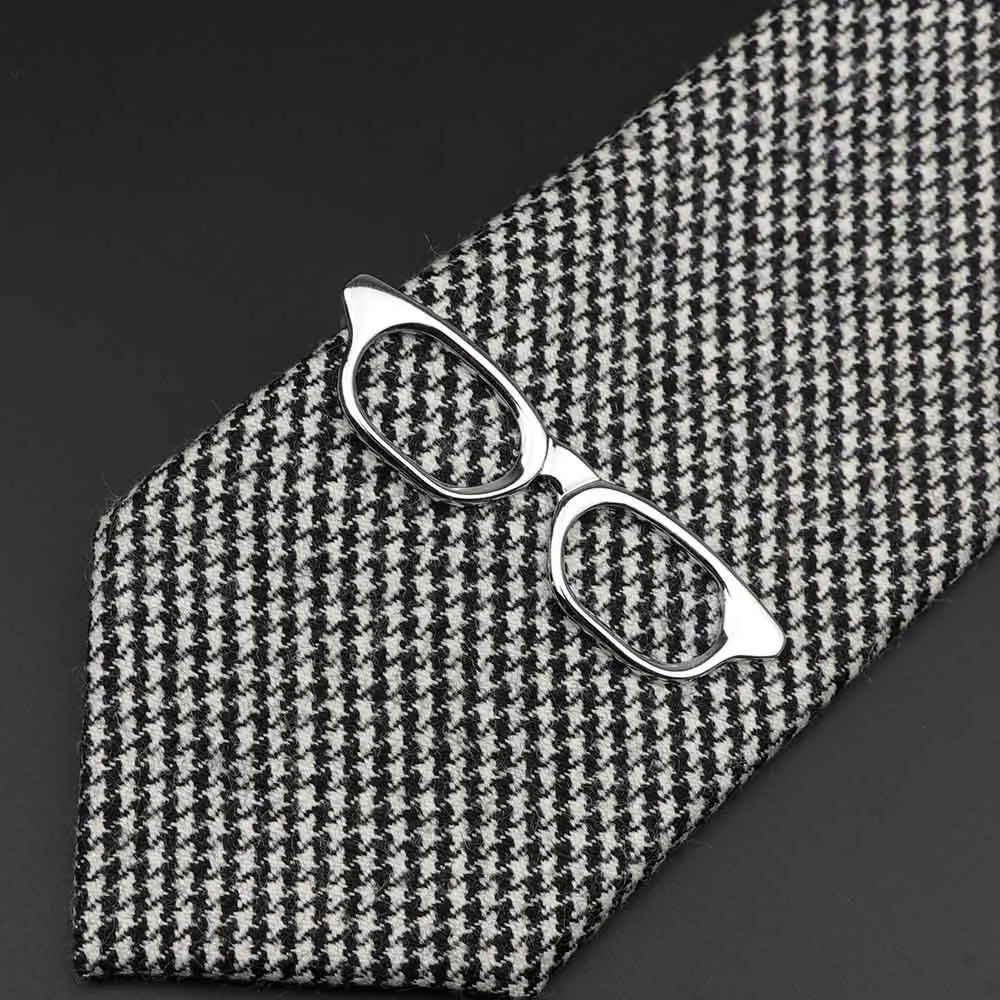 1 Piece Chrome Stainless Glasses Car Airplane Fork Spoon Shape Metal Tie Clip for Men Necktie Clips Pin for Mens