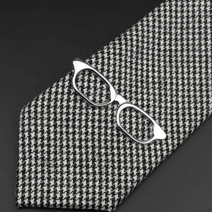 1 Piece Chrome Stainless Glasses Car Airplane Fork Spoon Shape Metal Tie Clip for Men Necktie Clips Pin for Mens