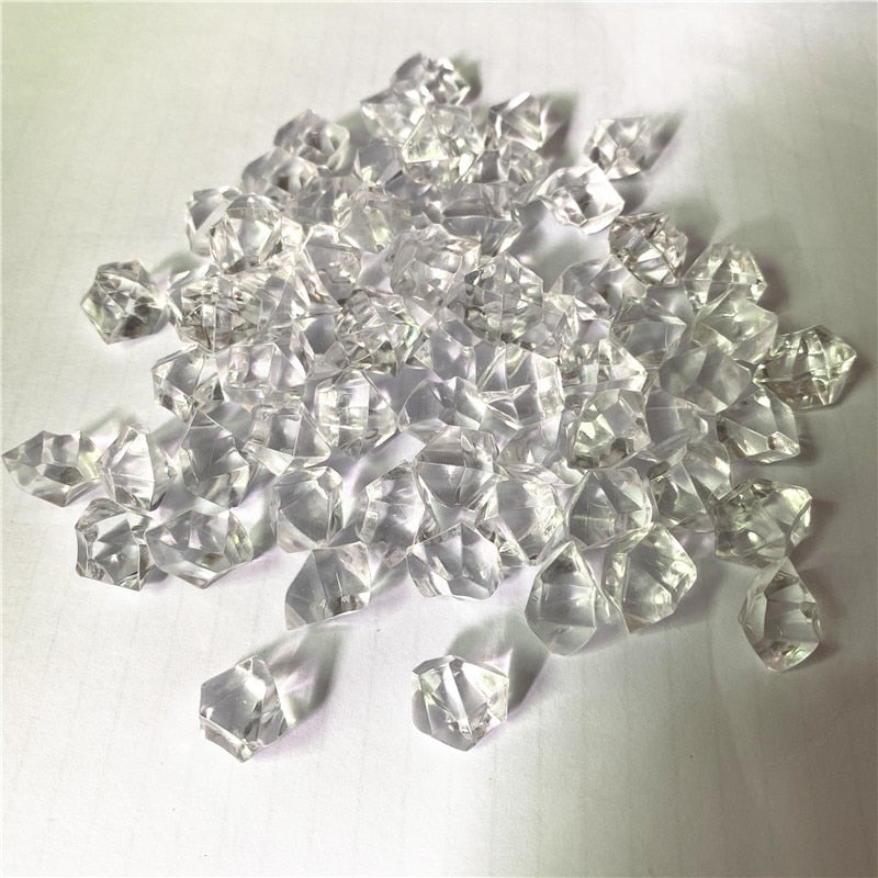 50PCS 14*11mm Acrylic Transparent Pawn Irregular Diamond Stone Chessman Game Pieces for Board Games Accessories 22 Colors