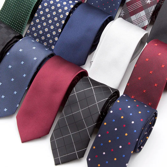 XGVOKH 20 Style Neck Tie Men Skinny Necktie Wedding Ties Polyester Black Dot Fashion Mens Business Bowtie Shirt Accessories